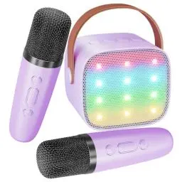 Produktbild: BONAOK Karaoke Mikrofon Kinder, Bluetooth Karaokemaschinen für Kinder Erwachsene, Karaoke-Player Mikrofon zum Aufladen, Kinder Karaoke Maschine(Lila)