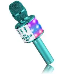Produktbild: BONAOK Magic Sing Karaoke Mikrofon, Bluetooth Mikrofon Karaoke Kinder, 4 in 1 Sing Microphone, Drahtloses Bluetooth Karaoke Mikrofon für Zuhause Party, kompatibel mit Android (Blau)