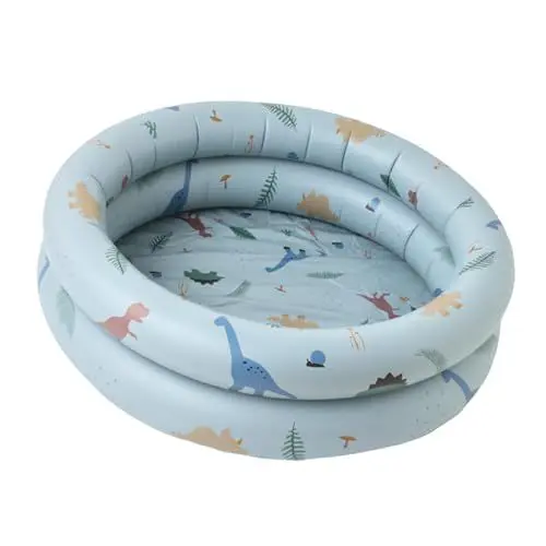 Produktbild: Bonbela Aufblasbares Kinder-Ballbecken, Rund Geformt, Multifunktionaler Sicherheitszaun, Auslaufsicheres PVC-Schwimmbecken für Drinnen und Draußen (Blau)