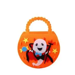 Produktbild: Bonbontüten mit Halloween-Thema Festlich bedruckte Geschenktüten Leichte Taschen für Kinder Modische und robuste Handtasche Lustige Spezial-Süßigkeiten-Taschen (F, One Size)