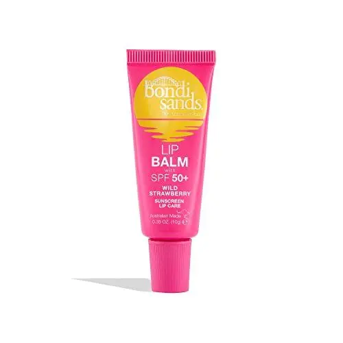 Produktbild: Bondi Sands – Lip Balm SPF 50+ Wild Strawberry – feuchtigkeitsspendende Lippenpflege mit LSF 50 für einen umfangreichen Sonnenschutz, 10 g
