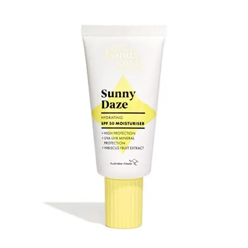Produktbild: Bondi Sands - Sunny Daze SPF 50 Moisturiser - Mineralische Sonnencreme fürs Gesicht, physikalischer Sonnenschutz mit LSF 50, für empfindliche Haut, feuchtigkeitsspendend, 50g