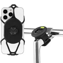 Produktbild: BONE 360 Grad Drehbare Abnehmbare Handyhalterung Fahrrad für Vorbau Lenker, Universaler Verstellbar Handy Fahrradhalterung für iPhone Smartphone 4,7-7,2 Zoll - Bike Tie Connect Kit 2