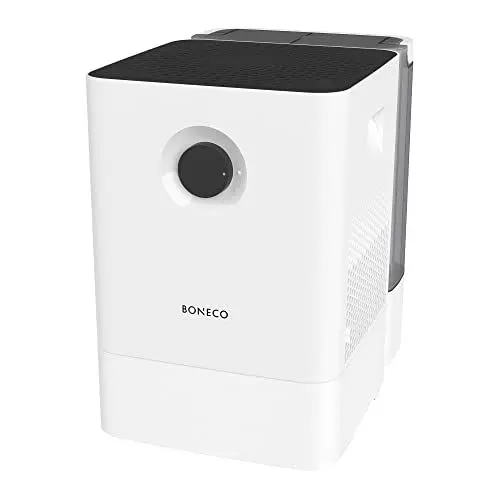 Produktbild: BONECO Luftbefeuchter W300 I abnehmbarer 12L Wassertank I für Räume bis 50 m² I sehr leise mit 27dB I 2 Leistungsstufen I AUTO-Abschaltung I Luftwäscher (weiß)