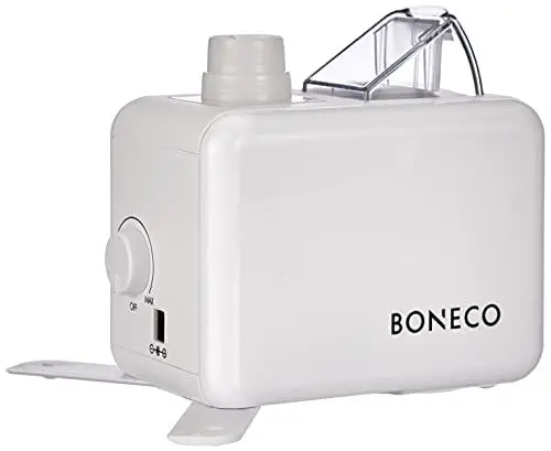 Produktbild: BONECO Ultraschall Vernebler U7146 I Reise-Luftbefechter I Für 0,5L PET-Flaschen I für Räume bis 20 m² I AUTO-Abschaltung I Leerstandsanzeige (weiß)