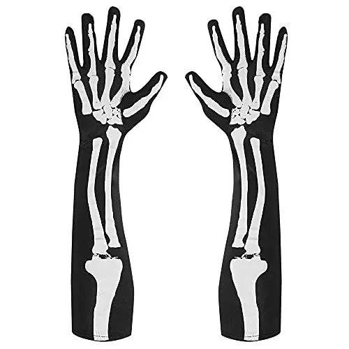 Produktbild: W WIDMANN MILANO Party Fashion 01089 Handschuhe Skelett, womens, Mehrfarbig, One Size