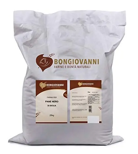 Produktbild: BONGIOVANNI FARINE E BONTA' NATURALI Vollkornmehl Schwarzbrot von Sizilien 25 Kg