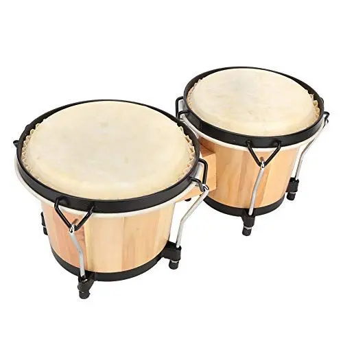 Produktbild: Bongo-Trommel, Holz-Bongo-Trommel-Sound, Knackige Afrikanische Trommel mit Schraubenschlüssel, Holz-Schlaginstrument für Musikspieler