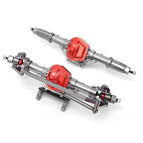 Produktbild: BONKZEBU Metall-Vorderachswelle, Zuverlässige Langlebige RC-Hinterachse mit Gutem Aussehen, Leichtmetallräder bei den RC-Fahrzeugteilen, für SCX10 II 90046 CrawlerTitanium (Grau)