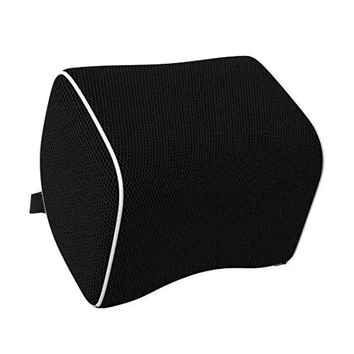 Produktbild: bonmedico Cuscino per sedia da ufficio, casa, ufficio, Auto, cuscino lombare ergonomico, supporto lombare in Memory Foam, Wellness Nero (XX-Small)