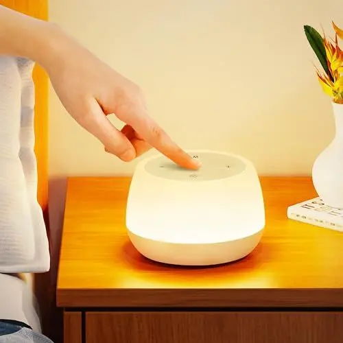 Produktbild: Bonsery Led Nachttischlampe Touch Dimmbar mit Timer Funktion, Tischlampe Kabellos USB Aufladbar mit 9 Farbwechsel und 3 Modi, Baby Nachtlicht Kinder Stilllicht für deko Schlafzimmer Wohnzimmer