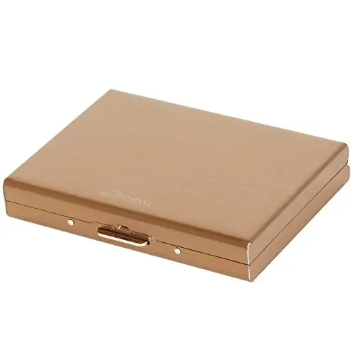 Produktbild: BONSYL® RFID Slim Metall Kreditkartenhalter Geldbörse für Damen und Herren, Kreditkartenetui mit 8 Kartensteckplätzen gegen elektronische Taschendiebe. (8 Slots-Roségold)