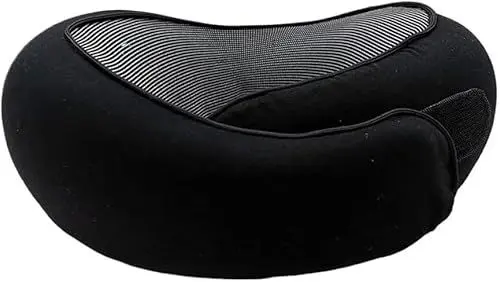 Produktbild: Bontebian Nappy™ - Das Reisekissen, Comfy Nackenkissen Flugzeug, Nackenhörnchen Erwachsene - Nackenkissen Auto - Reisekissen Memory Foam (Schwarz,1pcs)