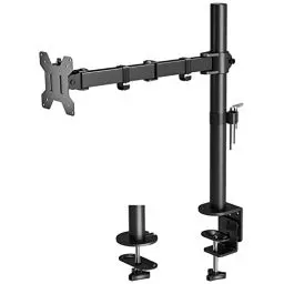 Produktbild: BONTEC 13-32 Zoll Monitor Halterung für LED LCD Bildschirme bis 10 kg, Monitor Tischalterung 1 Monitor Höhenverstellbar Neigbar Schwenkbar, 2 Montageoptionen, VESA 75x75/100x100, Schwarz