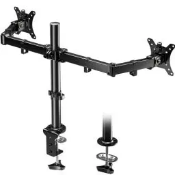 Produktbild: BONTEC Monitor Halterung 2 Monitore für 13-30 Zoll Bildschirm, Monitor Stand, Dual Arm Höhenverstellbar Drehungbar, Monitorhalterung Max 8Kg