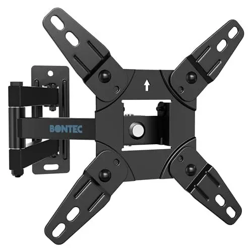 Produktbild: BONTEC TV Wandhalterung Schwenkbare, Neigbare, Drehbar Fernseher Halterung für 13-42 Zoll LED LCD OLED Flach/Curved-Fernseher bis zu 20kg, TV-Halterung mit 400 mm Auszug, Max VESA 200x200mm