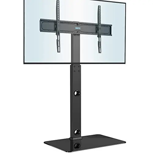 Produktbild: BONTEC TV Ständer Standfuß Fernsehstand für 30-70 Zoll Flach & Curved Fernseher bis zu 40 kg, Schwenkbar & Höhenverstellbar, TV Bodenständer Hoher, Max. VESA 600 x 400 mm