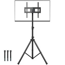Produktbild: BONTEC TV Ständer Stativ TV Bodenständer Schwenkbar Neigbar höhenverstellbar für 32-60 Zoll LCD LED OLED Plasma Flach & Curved Fernseher bis zu 45KG, max. VESA 400 x 400 mm