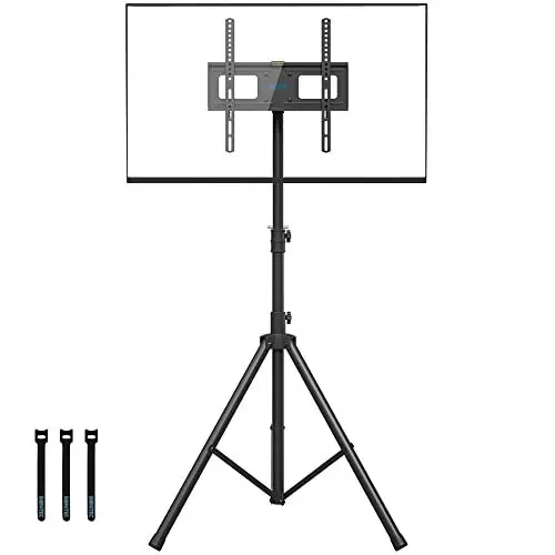 Produktbild: BONTEC TV Ständer Stativ TV Bodenständer Schwenkbar Neigbar höhenverstellbar für 32-60 Zoll LCD LED OLED Plasma Flach & Curved Fernseher bis zu 45KG, max. VESA 400 x 400 mm