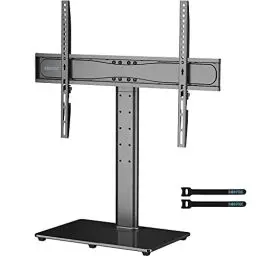 Produktbild: BONTEC TV Standfuss TV Ständer Standfuß für 26-65 Zoll LCD LED OLED Plasma Flach & Curved Fernseher bis zu 45KG, Höhenverstellbar & Stabil, Max.VESA 600x400
