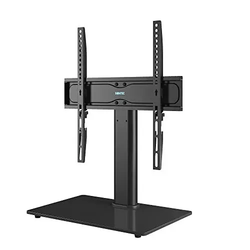 Produktbild: BONTEC TV Standfuß TV Ständer Universal Höhenverstellbar für 26-55 Zoll LCD LED OLED Plasma Flach & Curved Fernseher oder Monitore bis zu 40KG, Max.VESA 400x400 mm