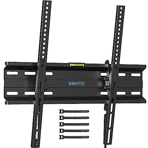 Produktbild: BONTEC TV Wandhalterung, Neigbare TV Halterung Ultraslim Universal für 23-60 Zoll LCD/LED/Plasma Fernseher Flach & Curved, Max. VESA 400x400, bis zu 45kg