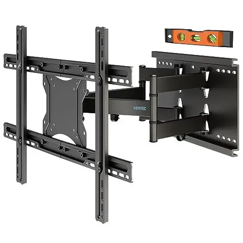 Produktbild: BONTEC TV Wandhalterung Schwenkbar Neigbar, Sechsarmig Fernseher Halterung für 37-80 Zoll Fernseher Curved LCD/LED bis zu 65 KG, max. VESA 600x400 mm, Platzsparende Ultradünne Wandmontage
