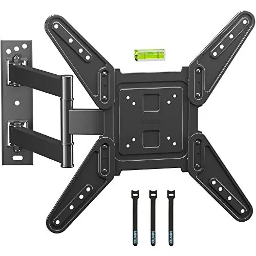 Produktbild: BONTEC TV Wandhalterung Schwenkbare Neigbare TV Halterung für 26-60 Zoll LCD LED OLED Plasma Flach & Curved Fernseher/Monitor bis zu 45KG, max VESA 400x400 mm
