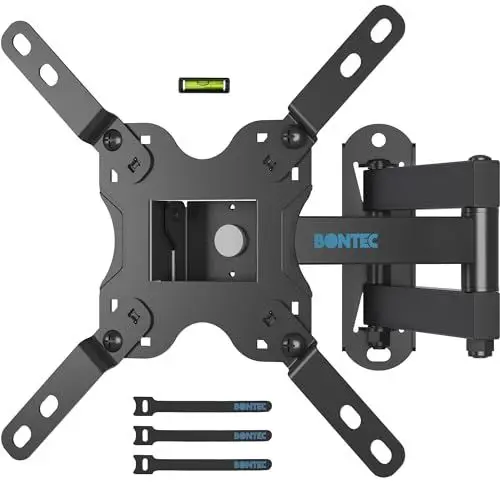 Produktbild: BONTEC TV Wandhalterung für 13-42 Zoll LED-LCD-OLED-Fernseher, neigbar, schwenkbar und um 360° drehbar, Wandhalterung Fernseher bis 20 kg, mit Sicherheitsschrauben, max. VESA 200 x 200 mm