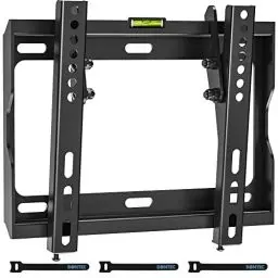 Produktbild: BONTEC TV Wandhalterung für 17-45 Zoll LED LCD OLED Plasma Flachbildfernseher, Ultra Dünn Neigbare TV Halterung bis 30 kg, max VESA 200x200 mm, Luftpolster und Kabelbinder Enthalten