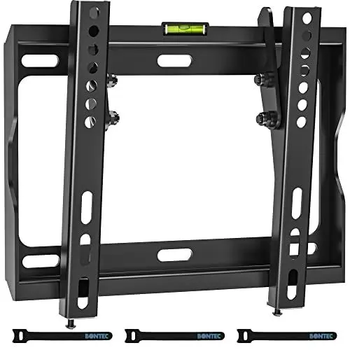 Produktbild: BONTEC TV Wandhalterung für 17-45 Zoll LED LCD OLED Plasma Flachbildfernseher, Ultra Dünn Neigbare TV Halterung bis 30 kg, max VESA 200x200 mm, Luftpolster und Kabelbinder Enthalten
