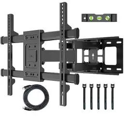 Produktbild: BONTEC TV Wandhalterung für 32-80 Zoll Bildschirme bis zu 60kg, Wandhalterung Fernseher Schwenkbar Neigbar Universal TV Halterung für Flach & Curved Fernseher & Monitor, Max VESA 600x400mm