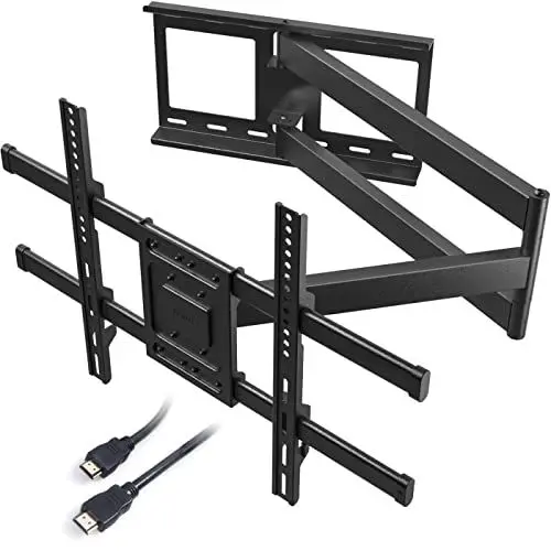 Produktbild: BONTEC TV Wandhalterung mit 1040 mm Extra Langem Gelenkarm für 32-75 Zoll LCD/LED/OLED Flachbildschirme bis 60 kg, Neigbar, Schwenk- und Drehbar, Fernseher Halterung, Max. VESA 600 x 400 mm
