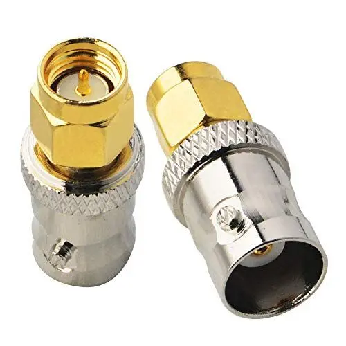 Produktbild: Boobrie Adapter BNC SMA Koaxialstecker SMA Stecker auf BNC-Buchse, Koaxialadapter für Antennen RF Geräte LAN Wireless Koaxialkabel WiFi Radio Amateur tragbar Scanner SDR 2 Stück
