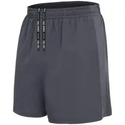 Produktbild: BOOJO Sporthose Herren Kurz Hosen Schnell Trocknend Sport Shorts mit Reißverschlusstasche Leicht Jogginghose Trainingshose(Dunkelgrau,L)