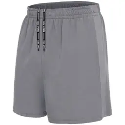 Produktbild: BOOJO Sporthose Herren Kurz Hosen Schnell Trocknend Sport Shorts mit Reißverschlusstasche Leicht Jogginghose Trainingshose(Hellgrau,M)