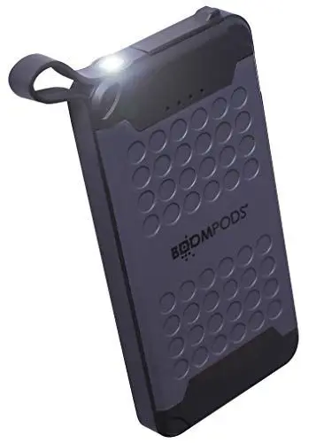 Produktbild: Boompods Powerboom X10 Powerbank 10000mAh - wasserdichte USB-Schnellladestation mit LED-Taschenlampe, Ultraleichte Reise-Powerstation, Kompakter Externer Akku für Smartphones, Tablets, Outdoor