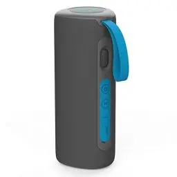 Produktbild: Boompods Rhythm 24 kabelloser, tragbarer Bluetooth Lautsprecher - 24W Party Musikbox mit 10 LED Lichtmodi, IPX5 wasserdicht, Indoor/Outdoor Speaker Box klein, für Garten/Badezimmer/Reisen, Blau