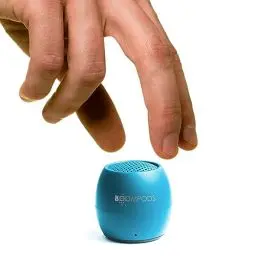 Produktbild: Boompods Zero Talk Mini tragbarer Bluetooth Lautsprecher mit Amazon Alexa - Outdoor Lautsprecher klein, IPX6 wasserdicht, Mikrofon, 5 Std Spielzeit, Portable Speaker für Dusche, Reisen, Auto, Blau