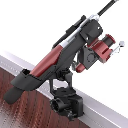 Produktbild: BOOSTEADY Rutenhalter für Boot Kajak Track System 360 Grad verstellbare Angelrutenhalter Fishing Rod Rack für Boot
