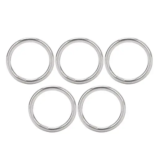 Produktbild: Bootsausrüstung – 5 Stück Geschweißter O-Ring aus Edelstahl in Marinequalität, Runder Ring für Segel-Tauchgepäck(4 * 30mm)