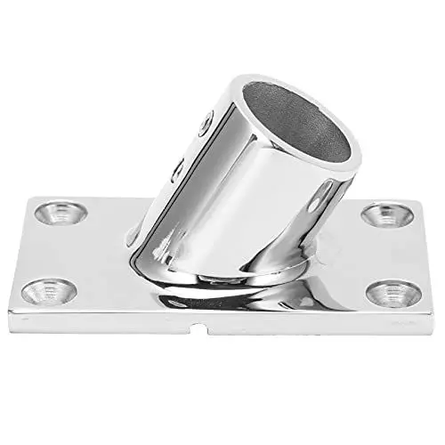 Produktbild: RiToEasysports Boots-Handlauf-Basisbefestigung, Edelstahl 60 Grad Rechteckige Boots-Handlauf-Befestigungs-Bootszubehör für Yachtboot(22mm