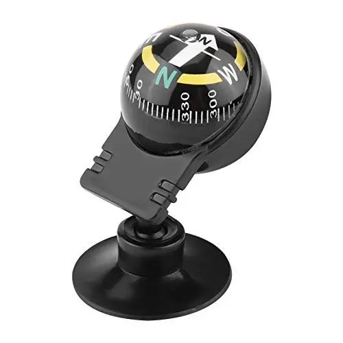 Produktbild: Luqeeg Boots-Auto-Marine-Kompass – Tragbarer Dashboard-Kompass mit Saugnapf – Navigationskompass für Outdoor-Segelboot, Auto, Wohnwagen, LKW