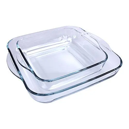 Produktbild: Borcam 2er Set Auflaufformen eckig 28x28x6cm und 22x22x6cm
