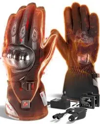 Produktbild: Beheizbare Handschuhe Motorrad Winter 7,4 V Wiederaufladbare Beheizte Handschuhe Motorradhandschuhe Herren Warme Winddichte Wasserdichte Touchscreen Elektrische Handwärmer Winterhandschuhe XXL