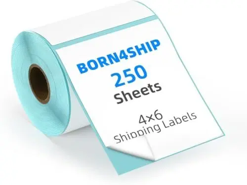 Produktbild: BORN4SHIP 1 Rollen Thermoetikett - 4 