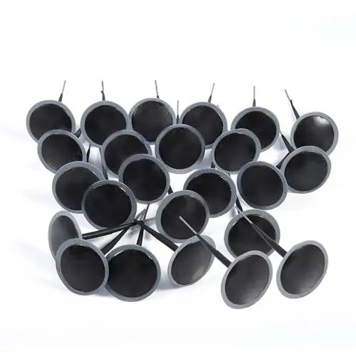 Produktbild: BOROCO 24 Stück Reifenreparaturset Reifen Plug Patch Gum Tyre Repair Set mit Pilzförmigen Patches Gummi Reparatur Reifen und Nadelstecker für Auto Motorrad und Fahrrad (4.5mm)