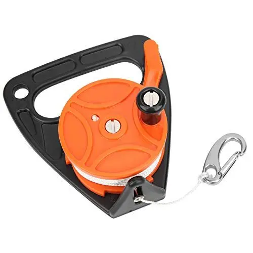 Produktbild: Verrückter Verkauf Tauchschnurrolle, 150ft Tauchrolle, ABS + Kunststoff für Tauchausrüstung Kajak Schnorcheln Drifttauchen Wracktauchen Unterwassertauchen/Höhlen(Orange)