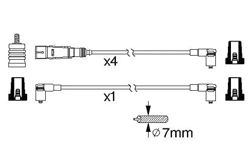 Produktbild: BOSCH 0986356343 Zündleitungssatz