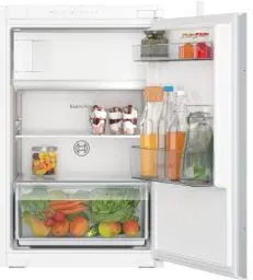 Produktbild: Bosch KIL22NSE0 Einbau-Kühlschrank Serie 2, integrierbarer Kühlautomat mit Gefrierfach 88x56 cm, 104L Kühlen, 15L Gefrieren, MultiBox XXL, LED-Beleuchtung, EcoAirflow, SuperCooling,Weiß